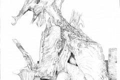 Fox in Woodpile by Harriet Lindemann
