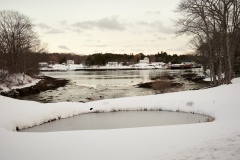 Trevett at Low Tide on a Snowy Day by Peter Felsenthal